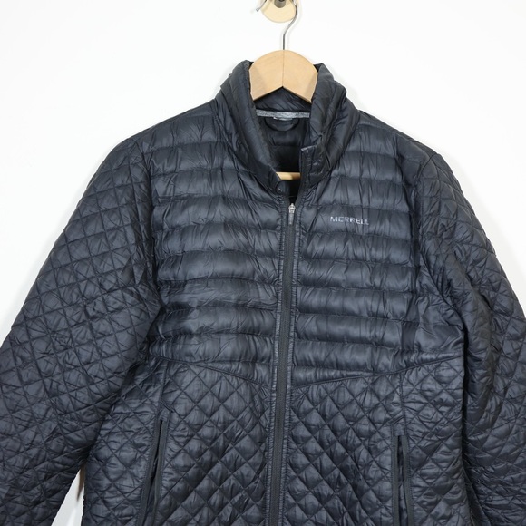 Merrell Unisex Black Quilted Thinsulate Featherless Puffer Jacket Small Medium - Picture 2 of 8
